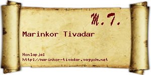 Marinkor Tivadar névjegykártya